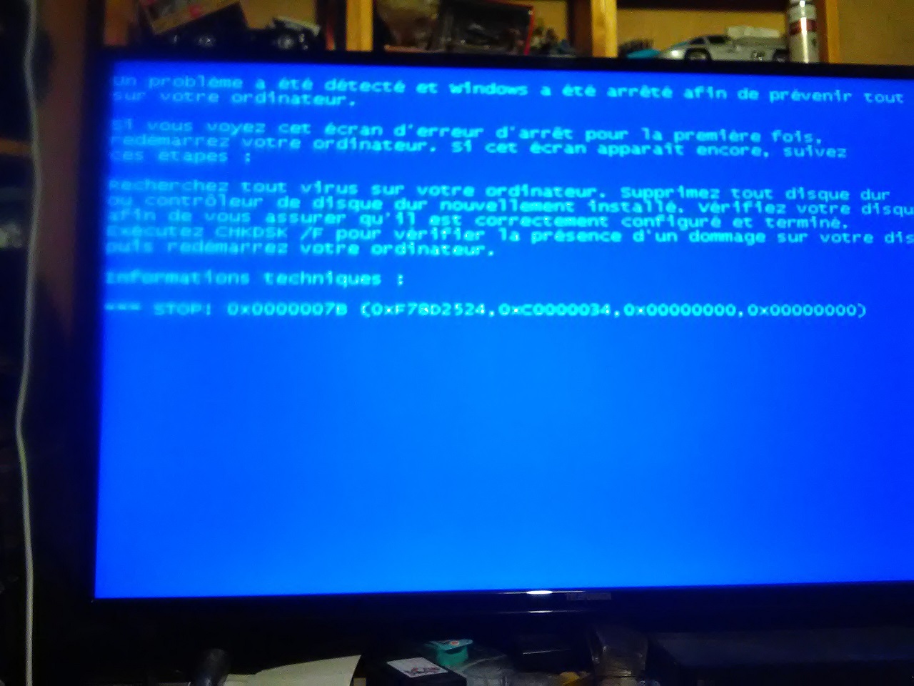 Screenshot blue screen XP