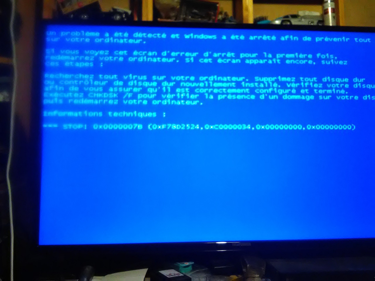Screenshot blue screen XP
